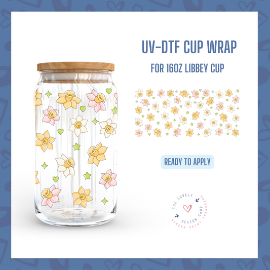 Daffodil - UV DTF 16 oz Libbey Cup Wrap - Aug 26