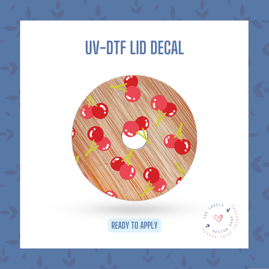 Oh Cherries! - UV DTF Lid Decal (Ready to Ship) Jun 17