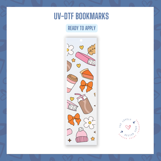 Fall Bookish - UV DTF Bookmark Decal (Ready to Ship) Jul 1