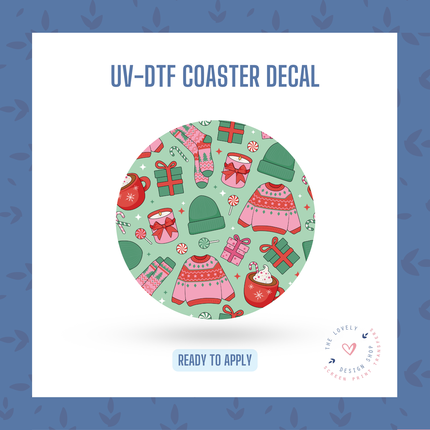 Christmas Girl - UV DTF Coaster Decal - Sep 16