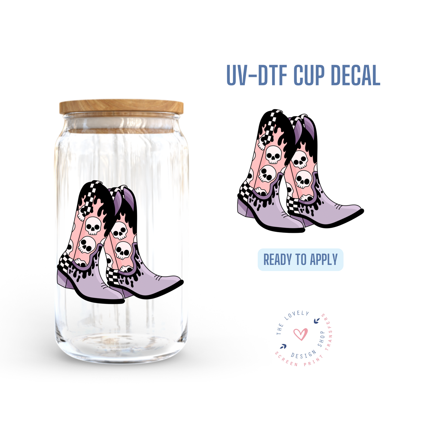 Emo Cowgirl - UV DTF Cup Decal (Ready to Ship) May 28