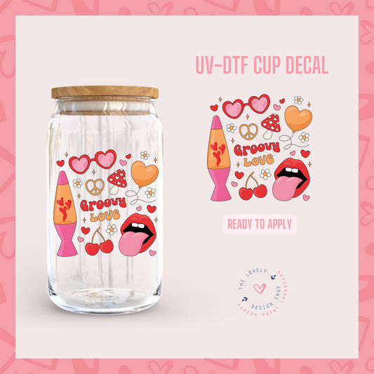 Groovy Love - UV DTF Cup Decal - Dec 9