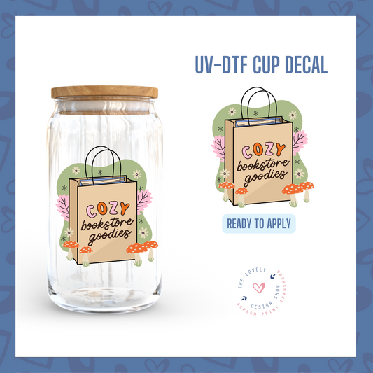 Cozy Bookstore Goodies - UV DTF Cup Decal - Oct 28