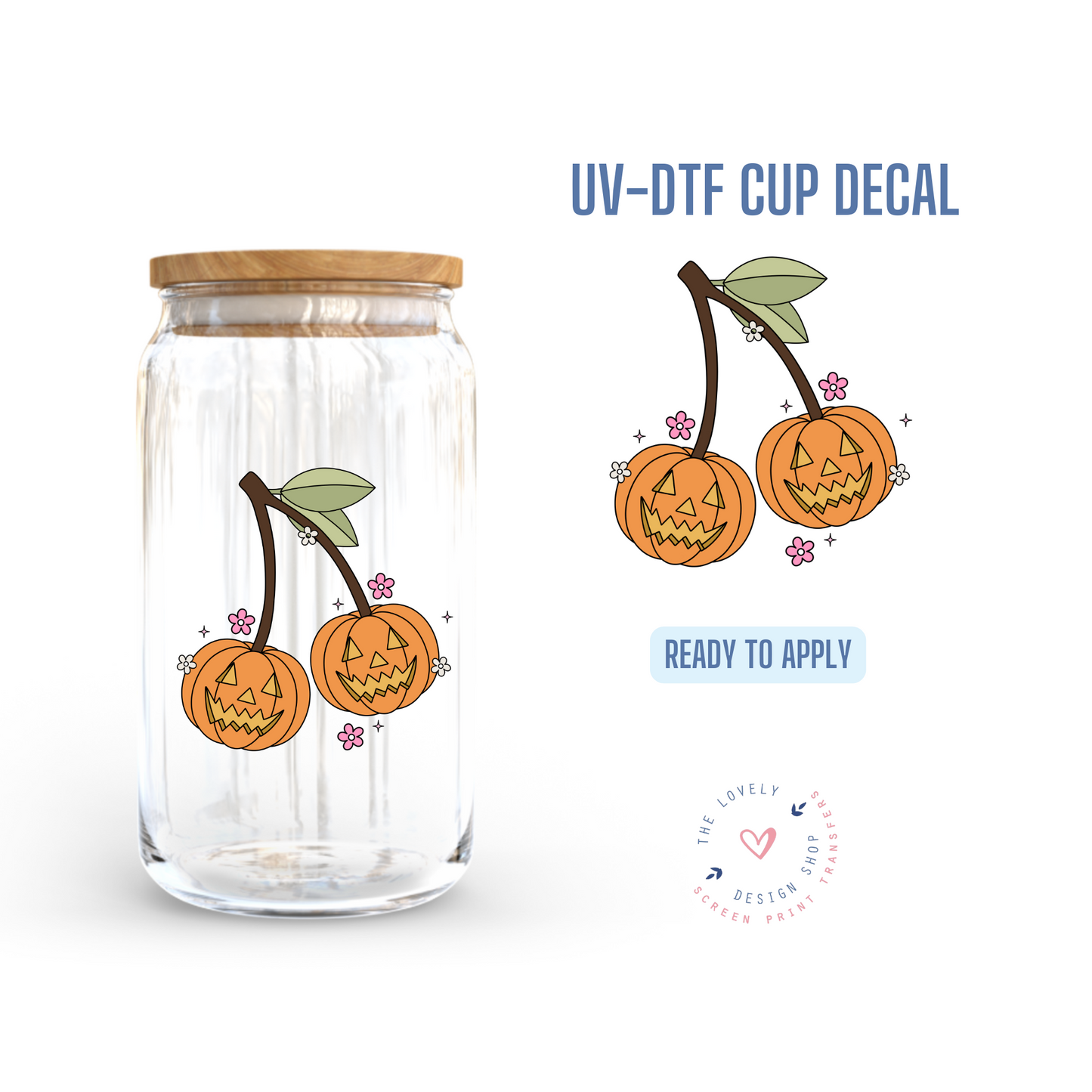 Halloween Cherries - UV DTF Cup Decal - Sep 3