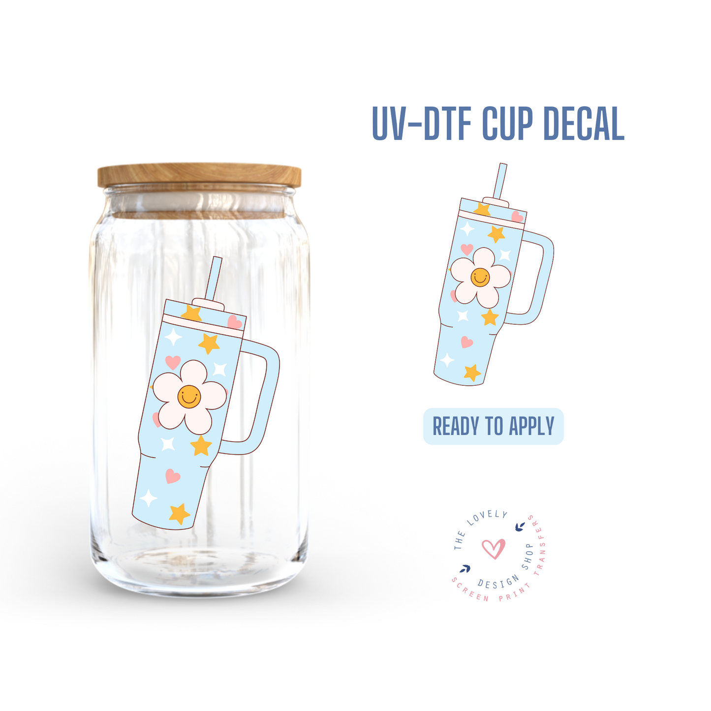 Flower Tumbler - UV DTF Cup Decal - Dec 16