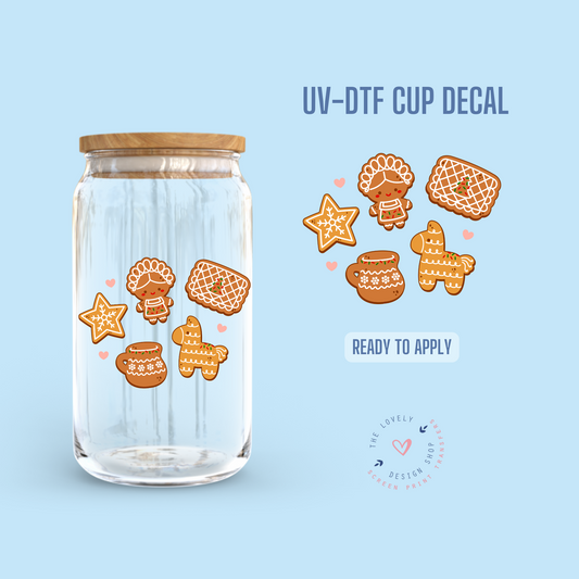 Mexican Christmas Cookies - UV DTF Cup Decal - Oct 21