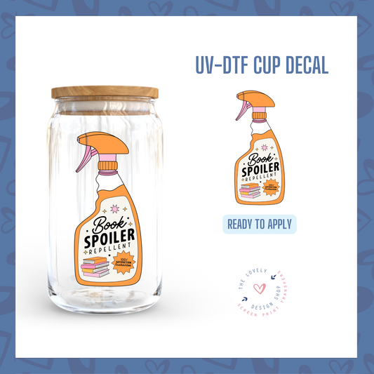 Book Spoiler Repellent - UV DTF Cup Decal - Oct 15