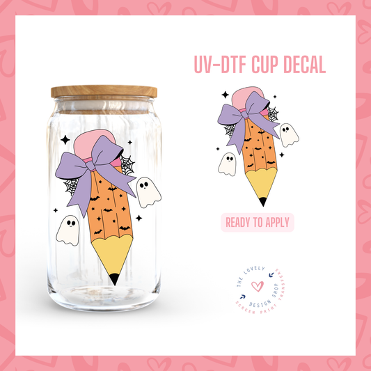 Spooky Pencil - UV DTF Cup Decal - Jul 29