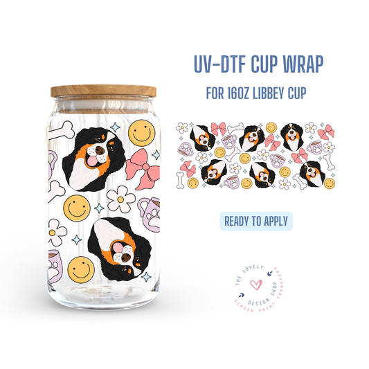 Bernese Mountain - UV DTF 16 oz Libbey Cup Wrap - Nov 4