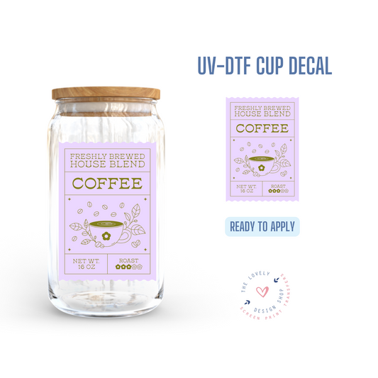 Retro Coffee Labels - UV DTF Cup Decal (Ready to Ship) Mar 4