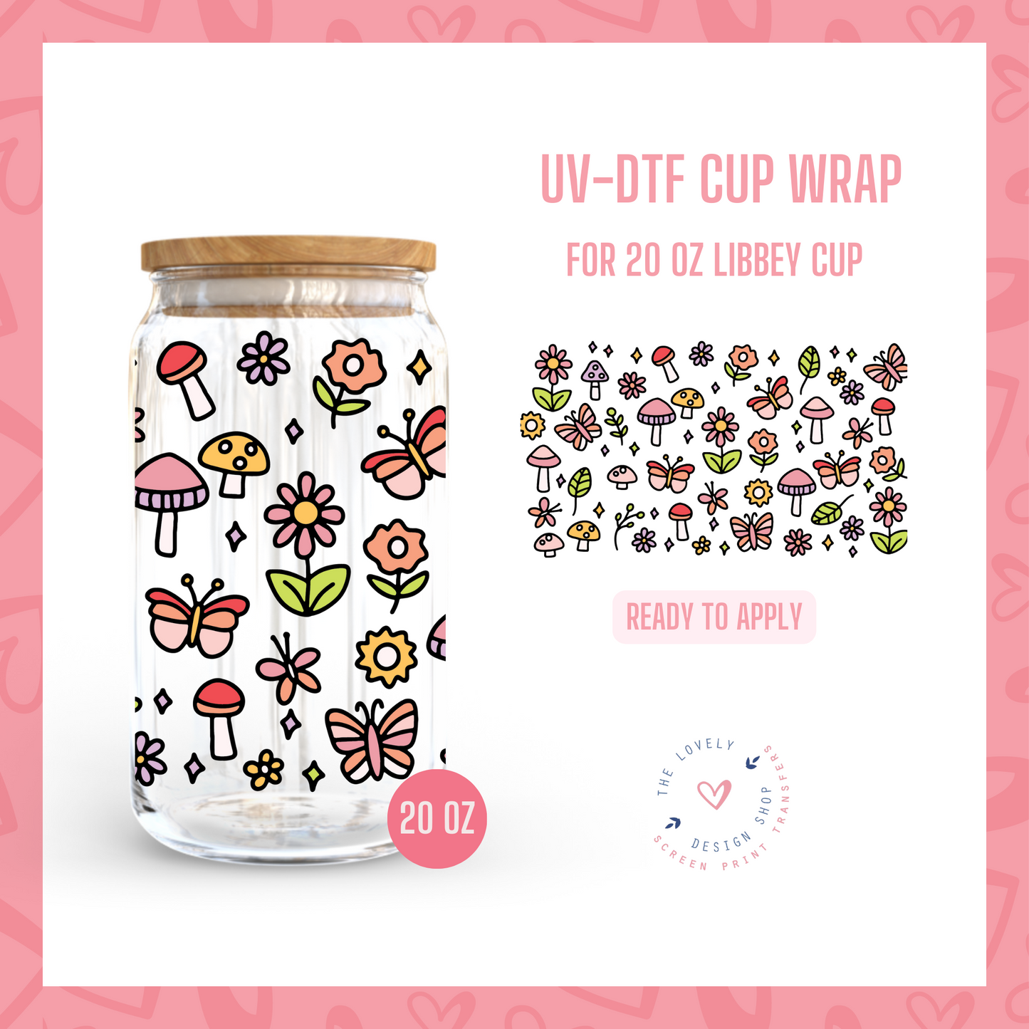 Magical Fields - UV DTF 20 oz Libbey Cup Wrap (Ready to Ship) May 13