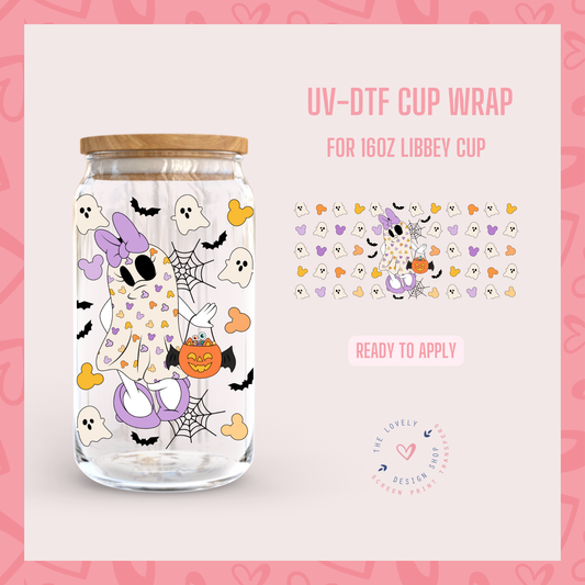 Girly Duck Ghost - UV DTF 16 oz Libbey Cup Wrap - Jul 22