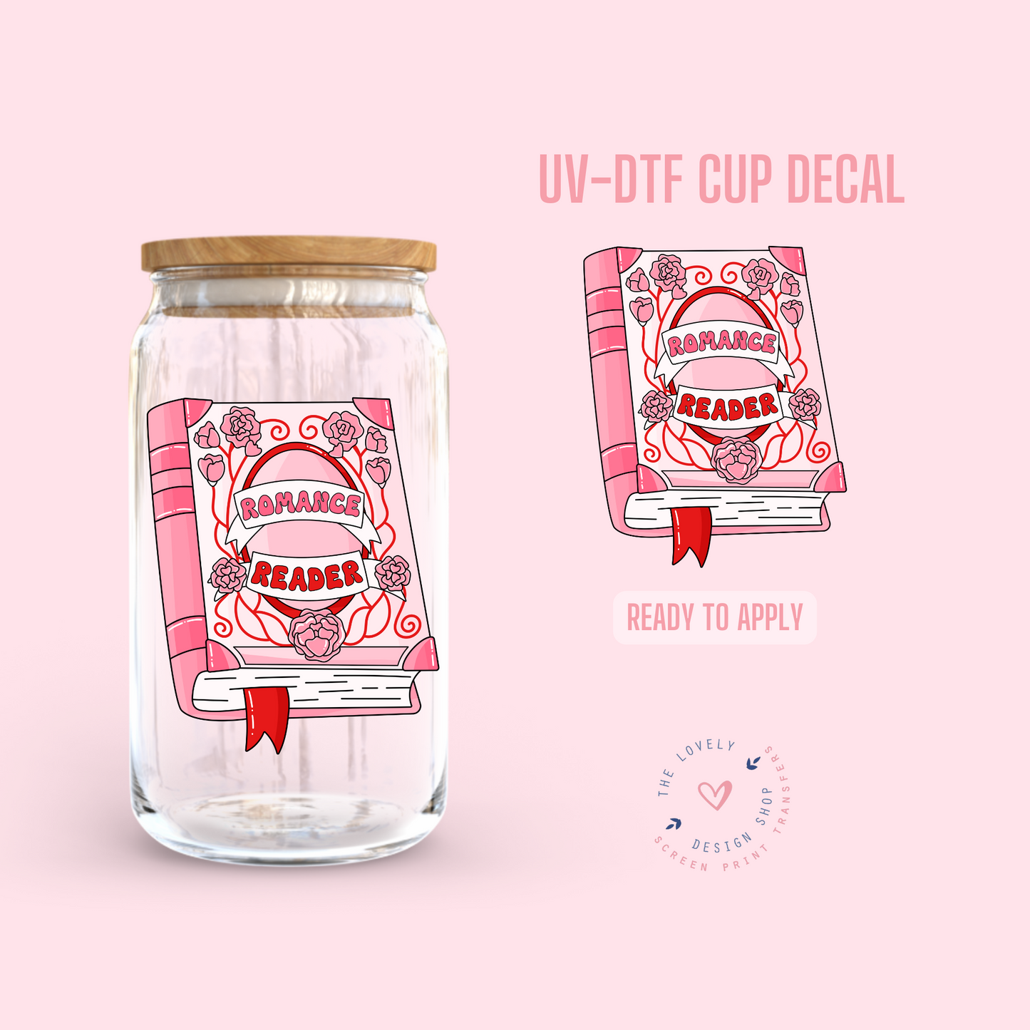 Romance Reader - UV DTF Cup Decal - Dec 23