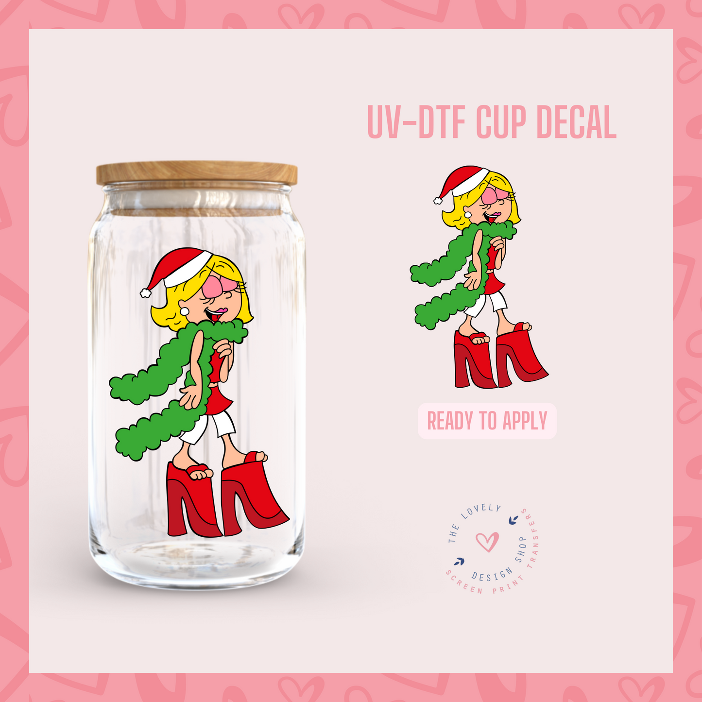 Fancy Liz Christmas - UV DTF Cup Decal - Sep 23