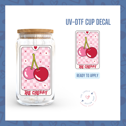 The Cherry Tarot Card - UV DTF Cup Decal (Ready to Ship) May 20