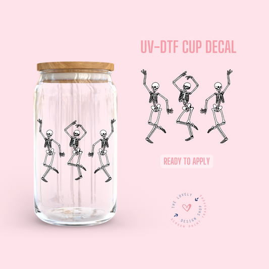 Dancing Skeleton - UV DTF Cup Decal - Oct 8