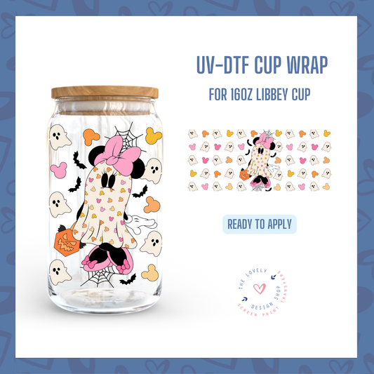 Girly Mouse Ghost - UV DTF 16 oz Libbey Cup Wrap - Jul 22