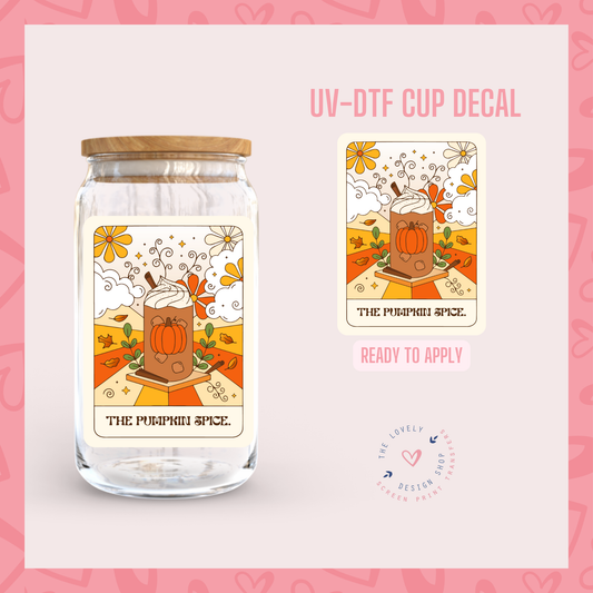 The Pumpkin Spice Tarot Card - UV DTF Cup Decal - Jul 15