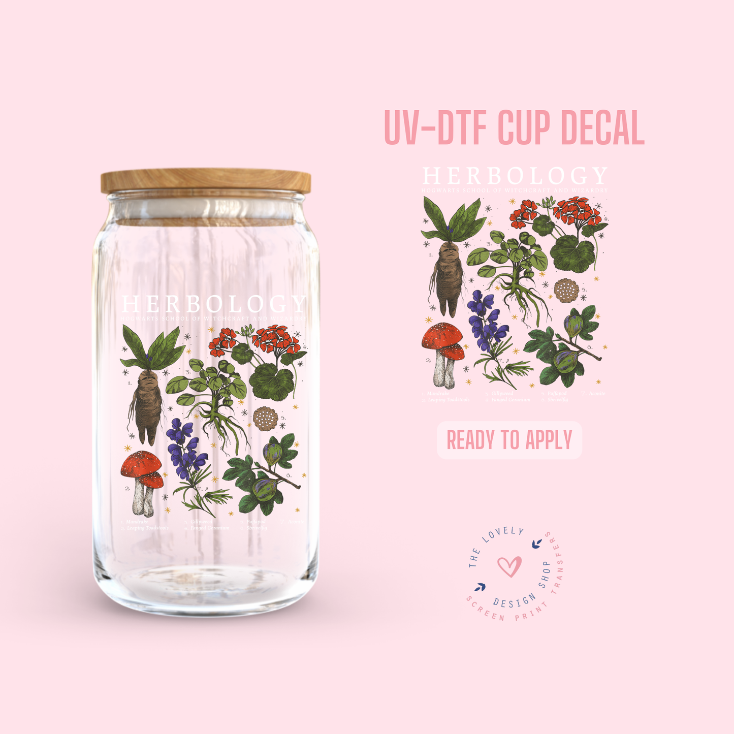 Herbology - UV DTF Cup Decal - Nov 12