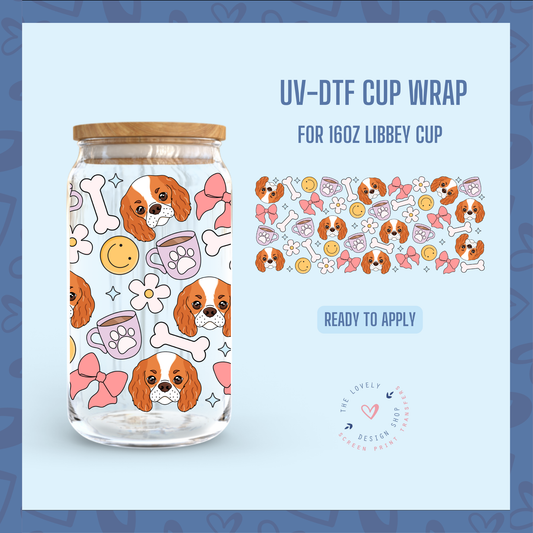 Cocker Spaniel - UV DTF 16 oz Libbey Cup Wrap - Nov 4