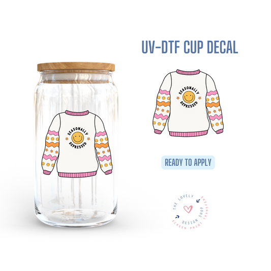 Seasonally Depressed - UV DTF Cup Decal - Sep 16