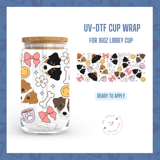 Jack Russell Terrier - UV DTF 16 oz Libbey Cup Wrap - Nov 4