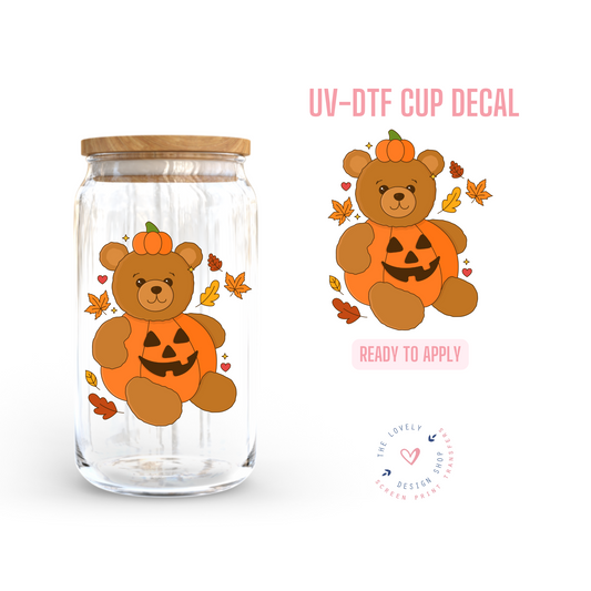 Cutest Pumpkin Bear - UV DTF Cup Decal - Sep 23