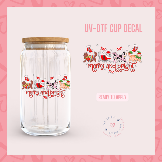 Cats Merry And Bright - UV DTF Cup Decal - Oct 8