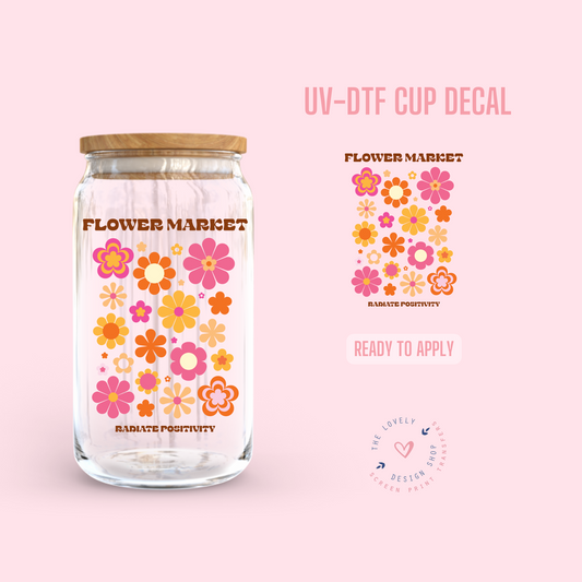 Flower Market - UV DTF Cup Decal (Ready to Ship) Mar 4