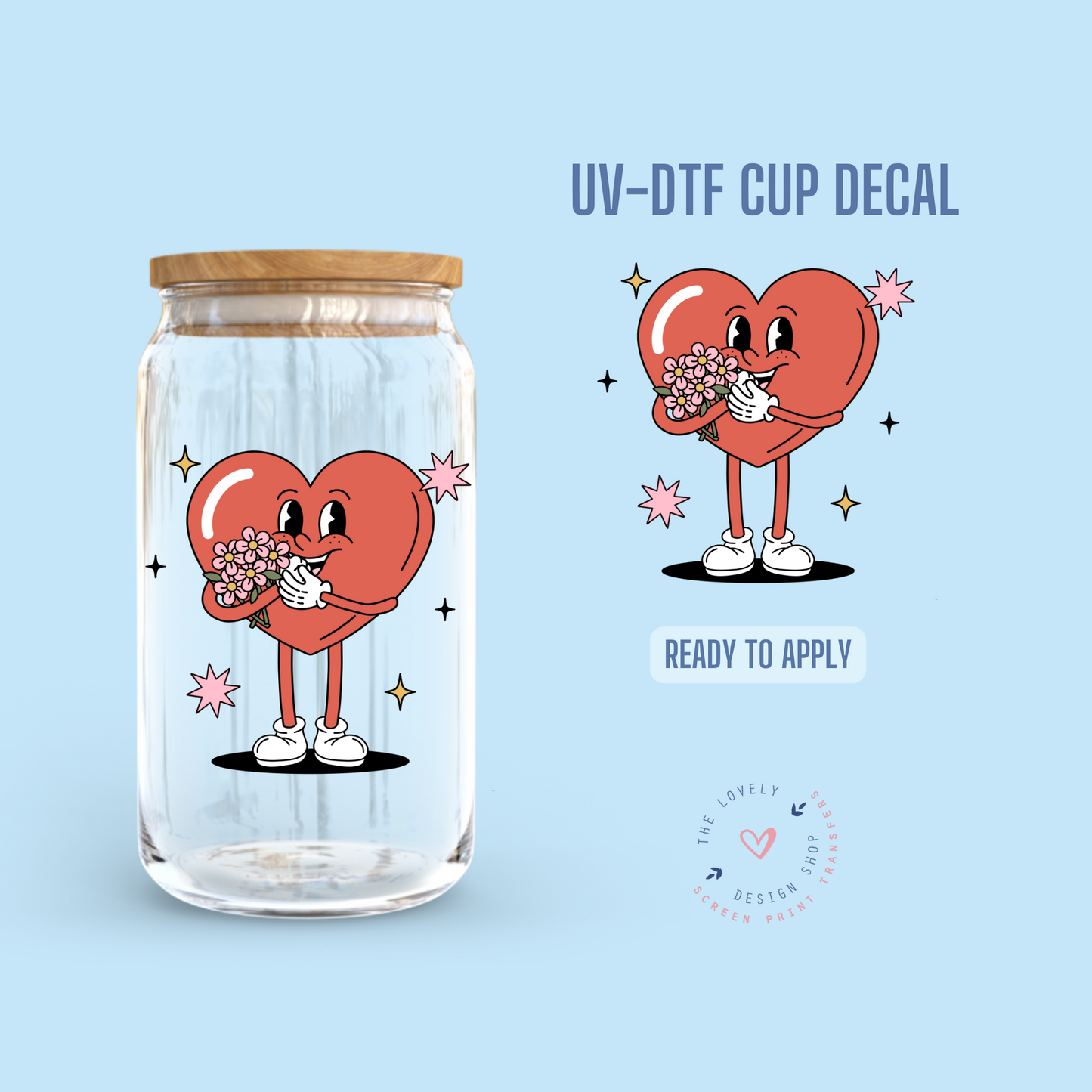 Self Love Heart - UV DTF Cup Decal - Dec 23