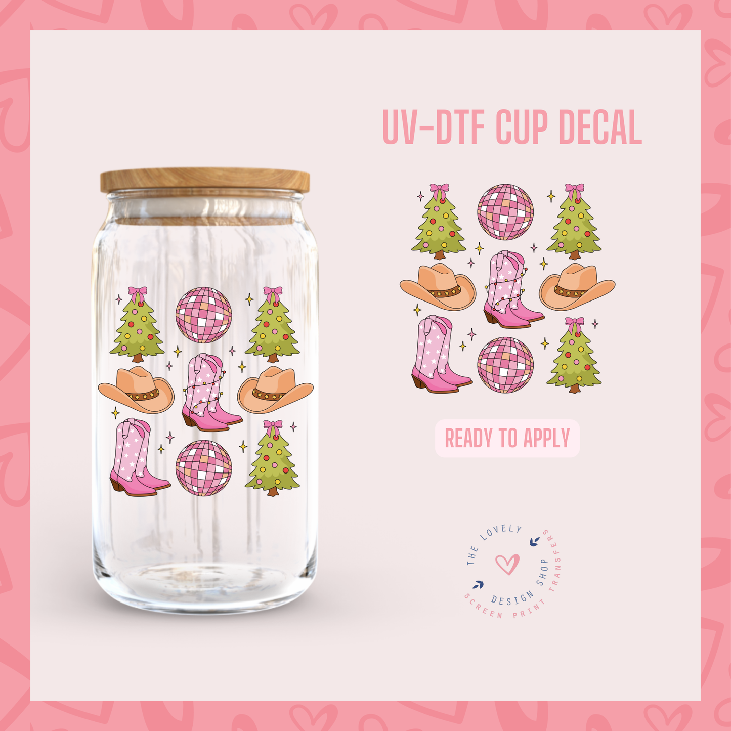 Christmas Cowgirl Things - UV DTF Cup Decal - Oct 15