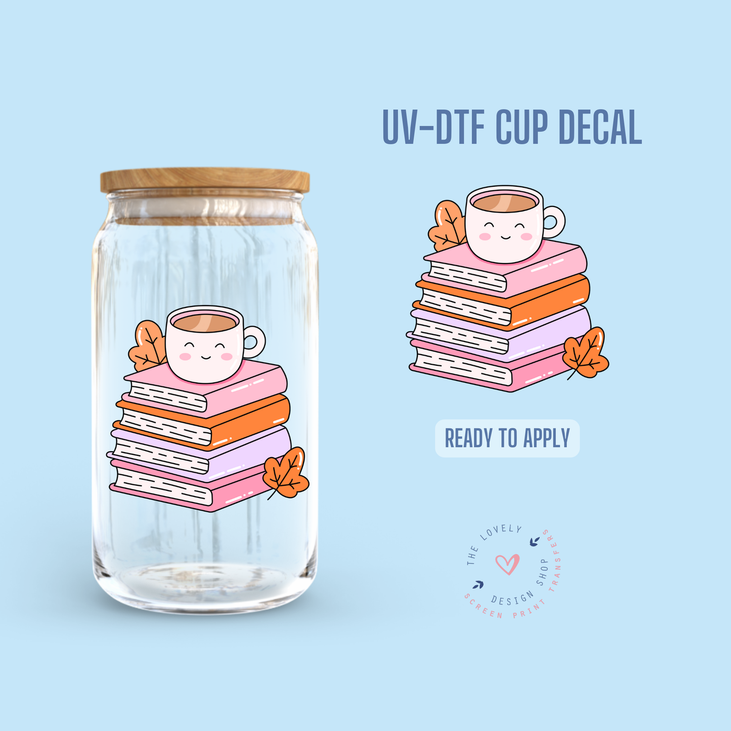 Bookish Coffee - UV DTF Cup Decal - Oct 15