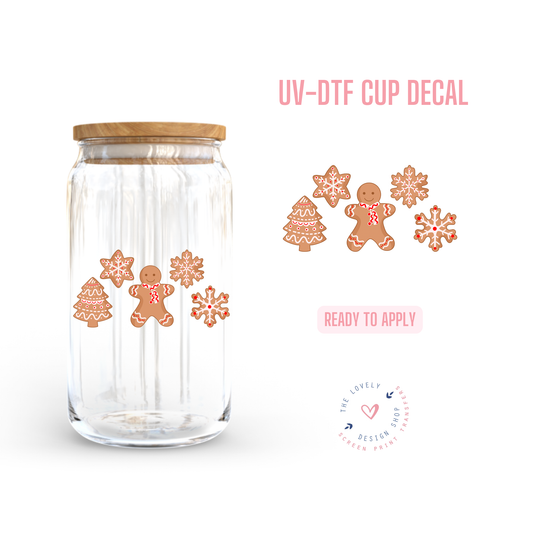 Classic Gingerbread Cookies - UV DTF Cup Decal - Nov 18