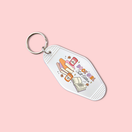 Book Girl Fall Edition (Set of 5) -  Keychain UV DTF Decal - July 22