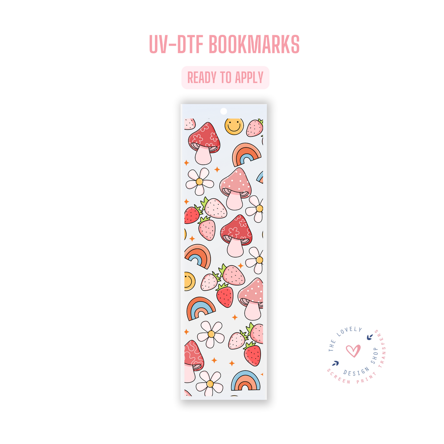 Happy Bookmark - UV DTF Bookmark Decal (Ready to Ship) Apr 1