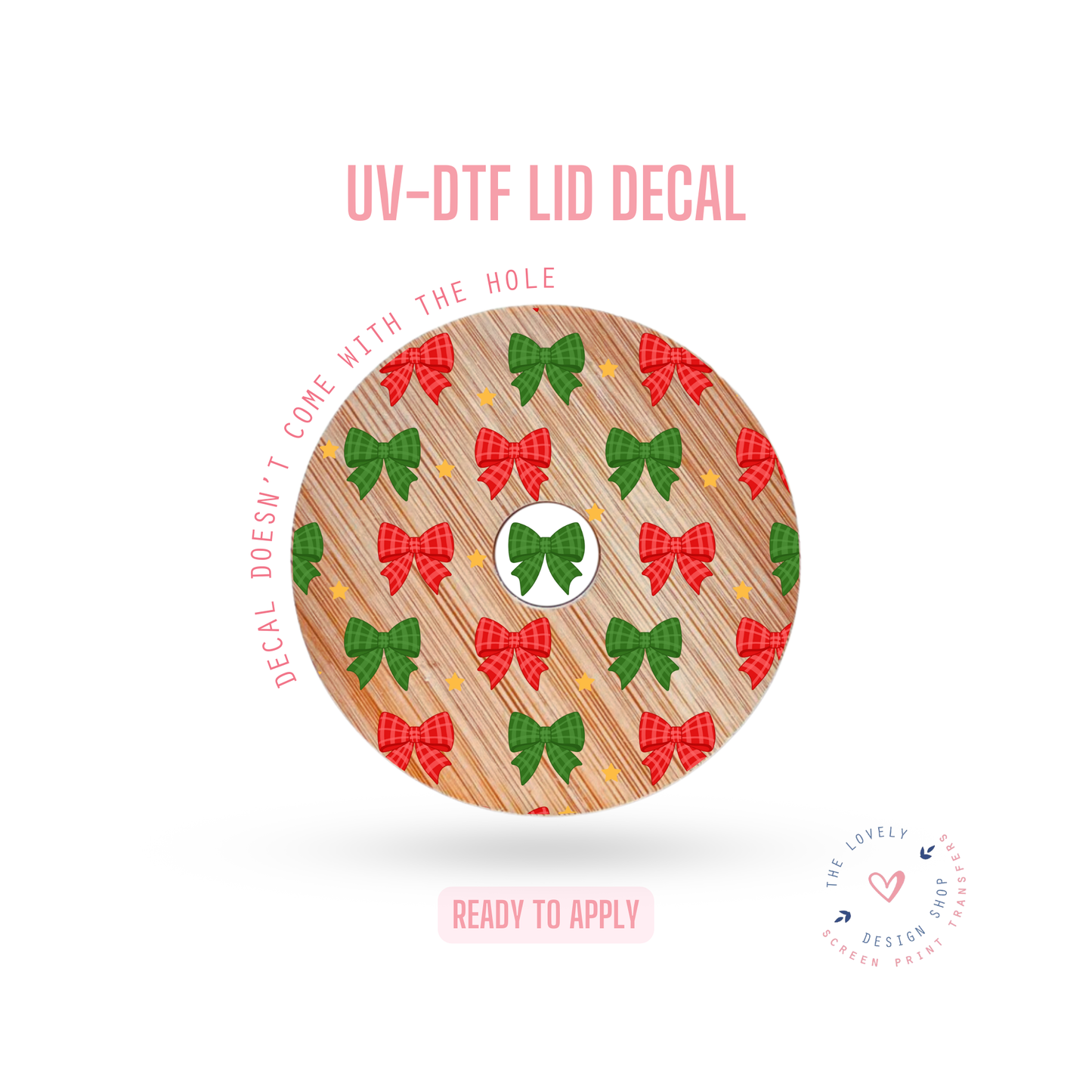 Christmas Bows - UV DTF Lid Decal - Sep 16