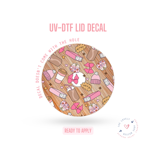 Pink Coffee Cozy - UV DTF Lid Decal - Jul 15