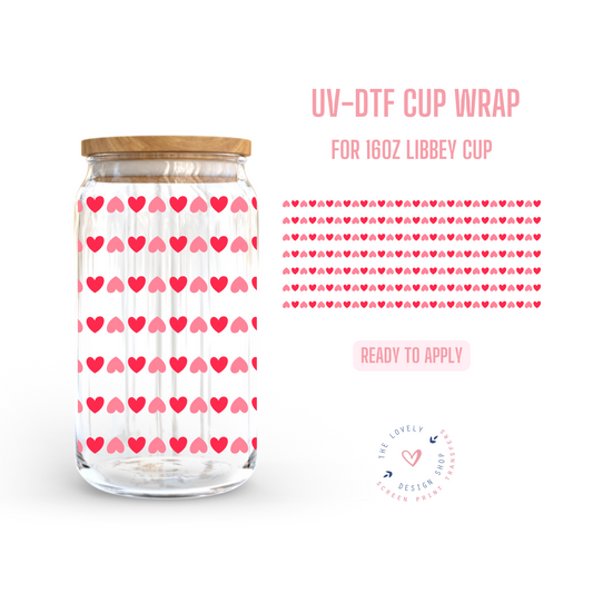 Infinity Hearts - UV DTF 16 oz Libbey Cup Wrap - Dec 9