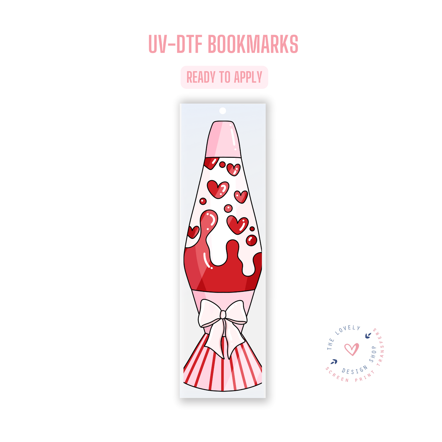 Heart Lava Lamp - UV DTF Bookmark Decal - Jan 6