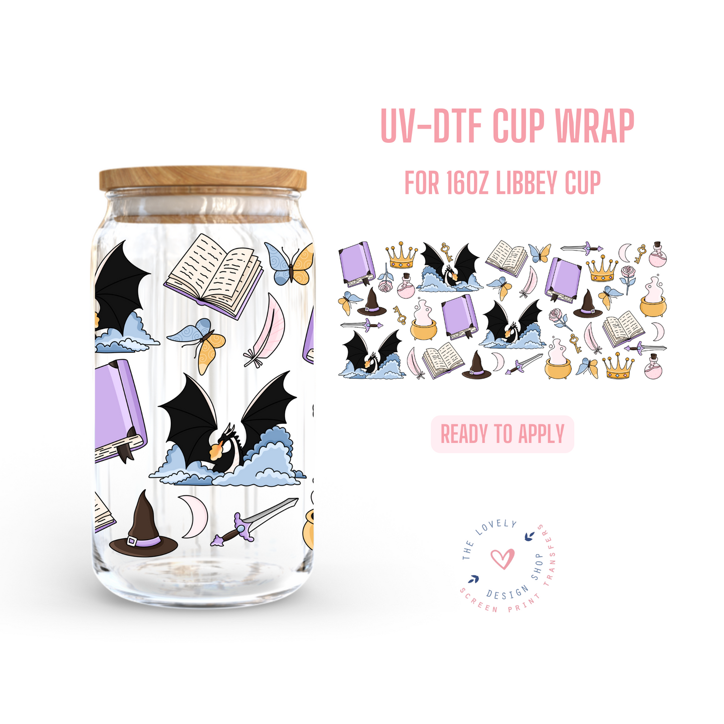 More Fantasy!!! - UV DTF 16 oz Libbey Cup Wrap - Jan 20