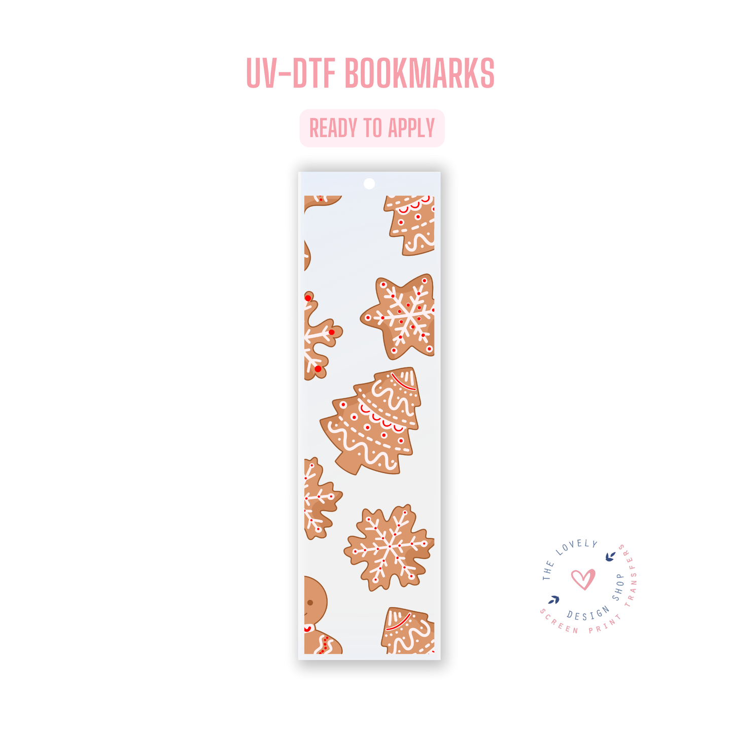 Classic Gingerbread Cookies - UV DTF Bookmark Decal - Nov 18