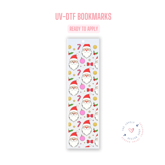 Festive Santas - UV DTF Bookmark Decal - Oct 28