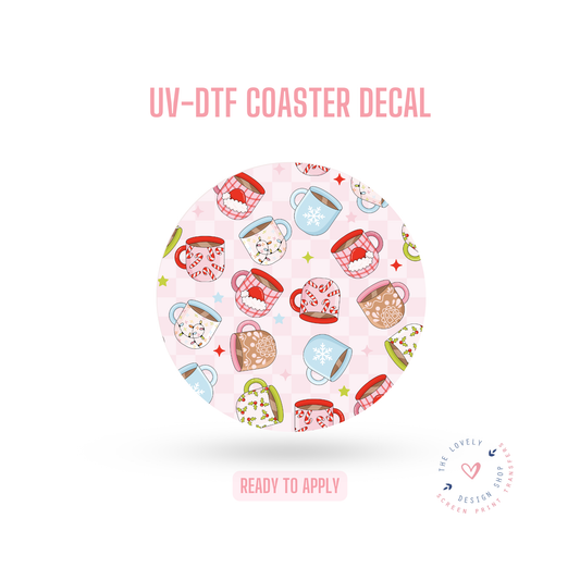 Christmas Mugs - UV DTF Coaster Decal - Oct 8