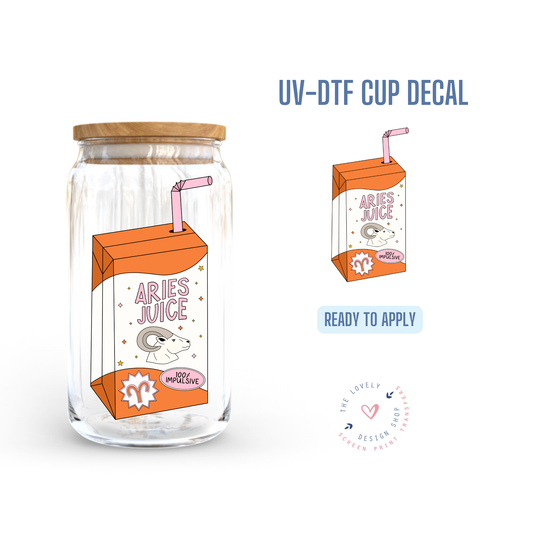 Zodiac Signs Juice Boxes - UV DTF Cup Decal (Ready to Ship) May 28