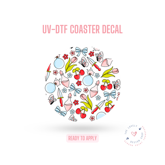 In My Feminine Rage Era - UV DTF Coaster Decal - Dec 2