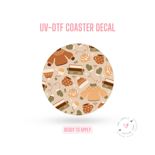 Cozy Winter - UV DTF Coaster Decal - Oct 15