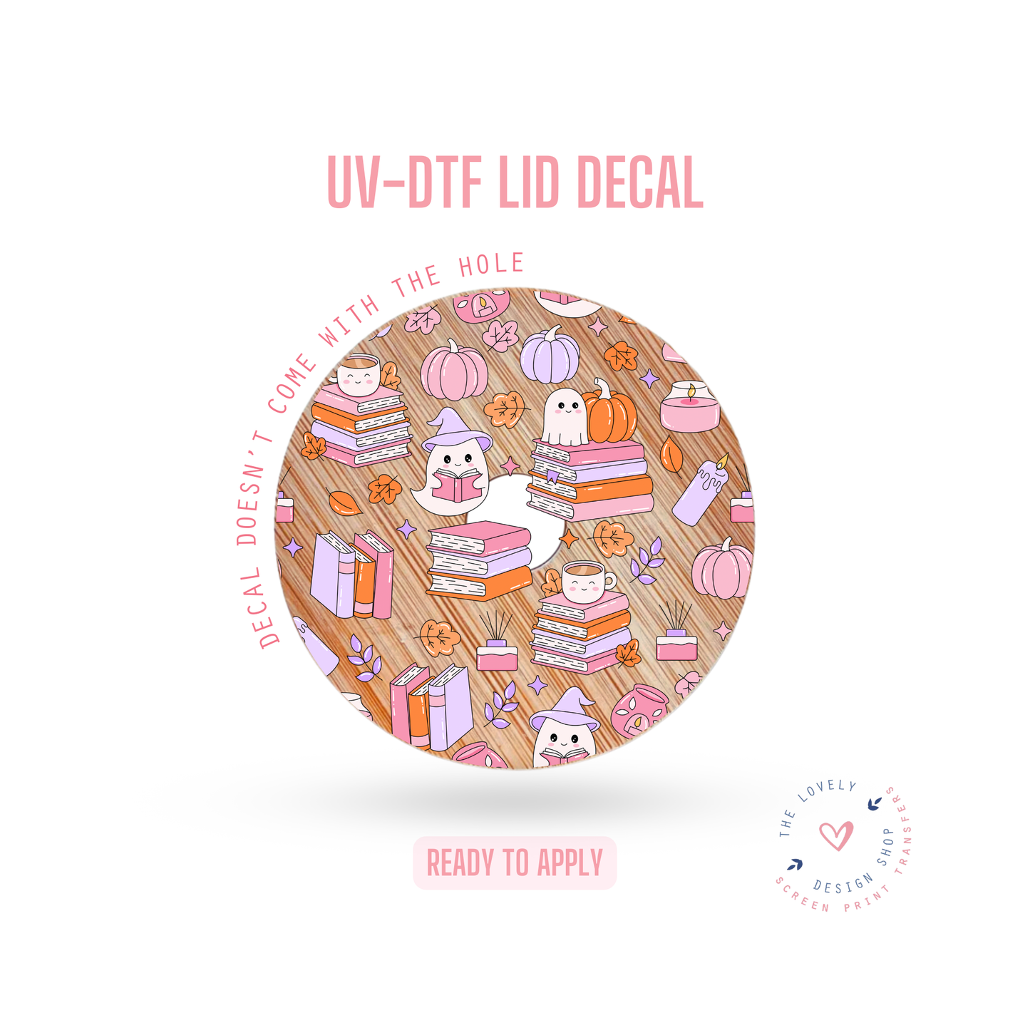 Cutesy Bookish - UV DTF Lid Decal - Oct 15