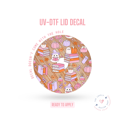 Cutesy Bookish - UV DTF Lid Decal - Oct 15