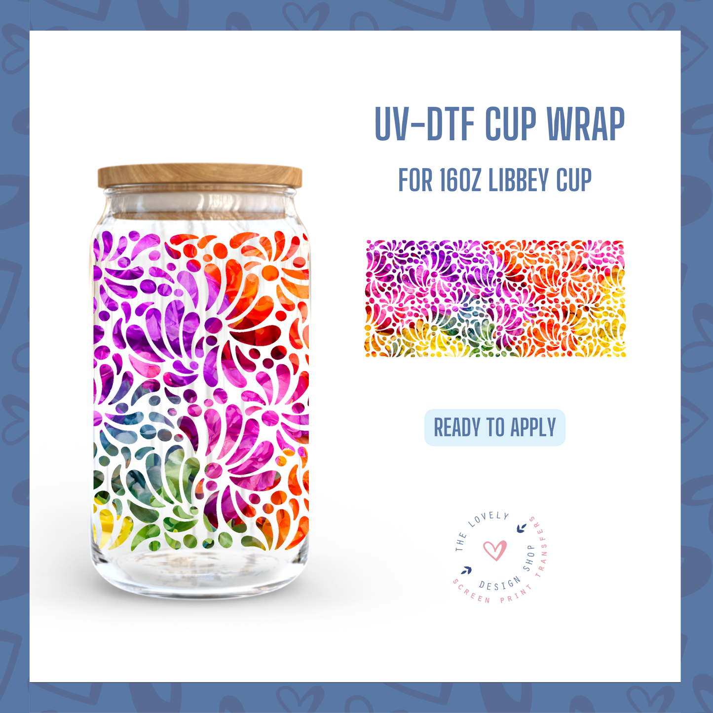 Talavera Wrap Bundle - UV DTF 16 oz Libbey Cup Wrap (Ready to Ship) May 28