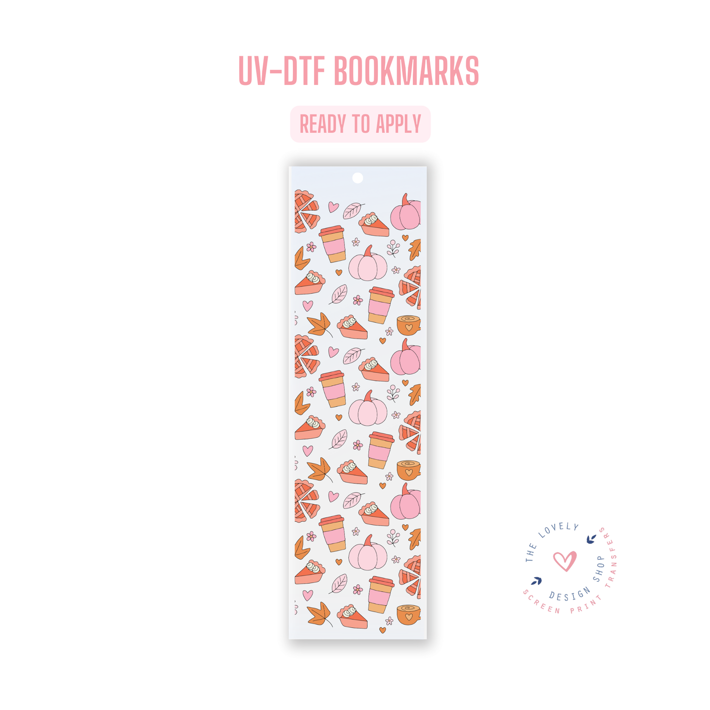 Cutesy Thanksgiving - UV DTF Bookmark Decal - Oct 21